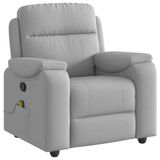 VidaXL Fauteuil de massage réglable tissu nuage gris