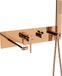 Laveo BADLAND Complete set inbouw badkraan POLA, verborgen installatie, mengkraan voor badkamer, rosé goud