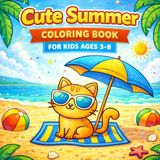 Cute Summer Coloring Book for Kids Ages 3–8