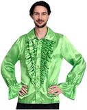 Amscan Shirt Satin Heren Polyester Groen Maat XL
