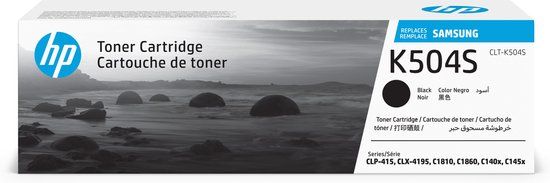 Samsung CLT-K504S Black Toner Cartridge - 2500 Pages - Compatible with Samsung CLP 415N, 415NW, CLX 4195FN, 4195FW, 4195N, Xpress C1810W, C1860FW