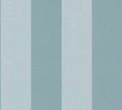 A.S. Création Strepen Behang | Linnenstructuur - Blauw Turquoise