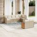 Maison Exclusive - Ensemble de meubles de jardin 9 pièces avec canapé et coussins, beige, en polyrotin