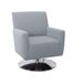 Cavadore Draaistoel Barney met veerkern, draaistoel voor woonkamer, structuurstof lichtblauw, 68 x 84 x 71 cm
