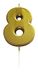 Ciao, Gouden cijferkaars 8 (6 cm), 21448