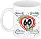 Bellatio Decorations Verjaardag cadeau mok 60 jaar - wit - goddelijk - 300 ml - keramiek - Sarah