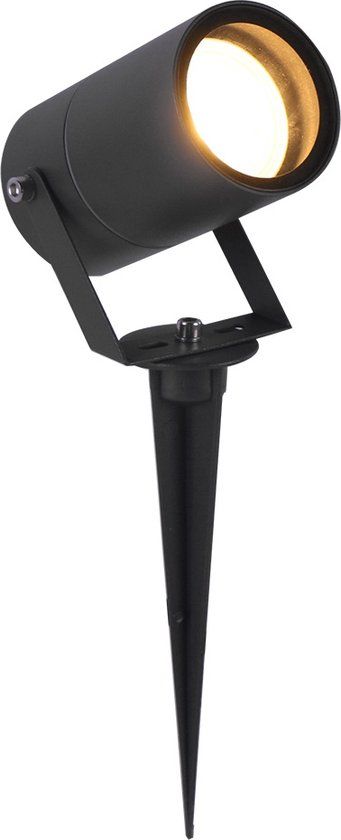 HOFTRONIC Spikey - LED Tuinspot - Zwart - 2700K - 5W - 400lm - GU10 - Aluminium