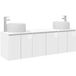 Maison Exclusive - Ensemble de meubles de salle de bain, 3 pièces, blanc brillant