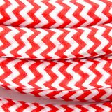 Stoffen Rood/wit Stoffen snoer – 3 m