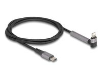 DeLOCK 85405 Lightning-kabel 1,5 m Zwart, Grijs