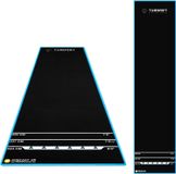 Merkloos Antislip dartmat blauw, 257,5 x 60 cm, met werplijnen