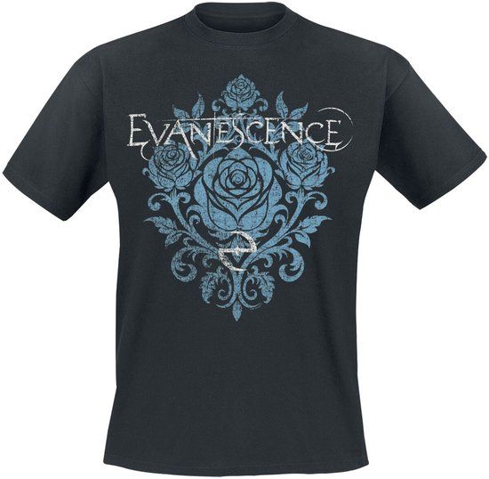 Evanescence Blue Rose Heren T-shirt - zwart - S