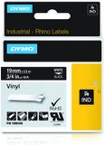 DYMO Industriële Vinyl Labels | 19 mm x 5,5 m | Wit op Zwart