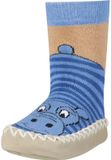 Playshoes Pantoufles Hippopotame Bleu
