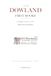 John Dowland. Il First Booke of Songes or Ayres (1597): Studio storico-analitico