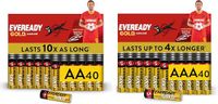 Eveready Gold AA + AAA Batterijen Combo Pack (80 Stuks)