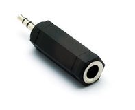 G&BL 3.5mm TRS Male to 6.3mm TRS Female Adapter Cable - Black