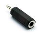 G&BL 3.5mm TRS Male to 6.3mm TRS Female Adapter Cable - Black