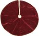 Decoris Bellatio decorations Kerstboomrok / kerstboom kleed - velvet rood - van stof - Dia 120 cm