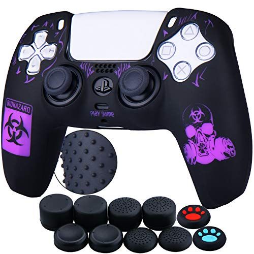 YoRHa PS5 Dualsense Controller Skin Cover - Paars - Incl. Thumb Grips
