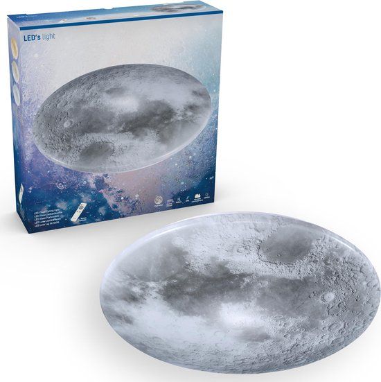 LED's light by Shada LED's Light Maan Plafondlamp - Dimbaar - 40cm - Warm Wit