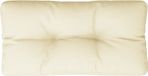 vidaXL Palletkussen 80x40x12 cm stof crèmekleurig