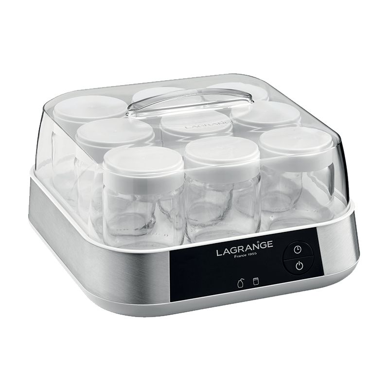 Lagrange 459001 Yoghurtmaker - 9 Potten - 18W - RVS