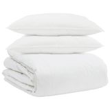 VidaXL Dekbed set met kussen 3 st wit donsveertjes