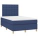 Maison Exclusive - Lit boxspring avec matelas et éclairage LED (Bleu), 120x190 cm, rembourré