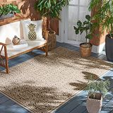 Safavieh Vloerkleed Atlantic in- & outdoor Crèmekleurig Rond Stof 79 x 152 cm