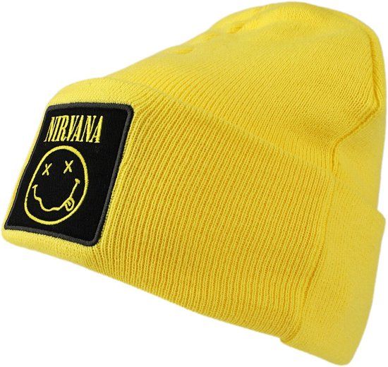 Nirvana Amplified Collection - Patch Beanie Unisex Beanie - geel - One size