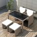 Maison Exclusive - Ensemble À Manger D'Extérieur Avec Coussins 5 Pcs Rotin Beige