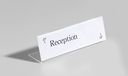 Durable 803119 Tafel naamplaatje, acryl, 61 x 210 mm, transparant, verpakking 10 stuks.