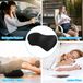 Ibenzoa® Coussin lombaire luxueux et ergonomique pour sièges de voiture et chaises de bureau avec mousse à mémoire de forme et sangle réglable
