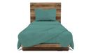 GEMITEX Beddengoedset Made in Italy van 100% katoen, eenkleurig, voor eenpersoonsbed, lijn katoen, kleur Ottan, anti-pilling en anti-allergisch
