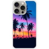 Apple iPhone 15 Palmiers colores Verstevigd hoesje met sublimatie bedrukking