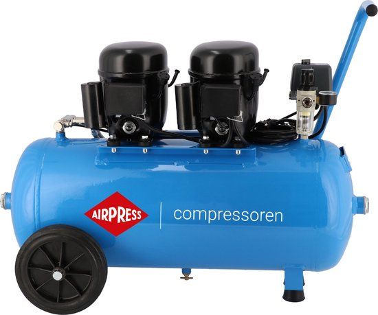 Airpress Stille compressor L 100-50 8 bar 1 pk/0.74 kW 64 l/min 50 l