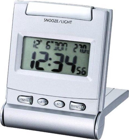 Technoline Travel Size Klokje - Silver - Datum & Temperatuur - WQ 170