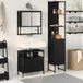 Maison Exclusive - Ensemble de meubles de salle de bain, 3 pièces, placage chêne noir, bois composite