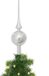 Krebs Bellatio Decorations Kerstboompiek - 28 cm - Sneeuwvlok - Zilver - Glas