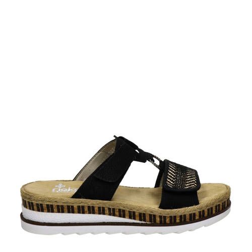 Rieker slippers zwart