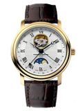 Frédérique Constant Heart Beat Moonphase FC-335MC4P5 Horloge - Leer - Bruin - Ø 40 mm