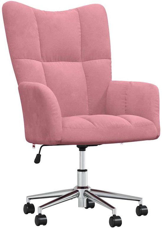vidaXL Relaxstoel fluweel roze