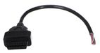 SIXTOL MECHANIC CABLE 27 | OBD-II 16-pin verlengkabel vrouw-man | Met losse draden 30 cm | Flexibel hulpmiddel voor autodiagnose