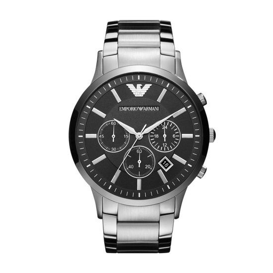 Emporio Armani AR2460 Herenhorloge 46 mm - Zilverkleurig