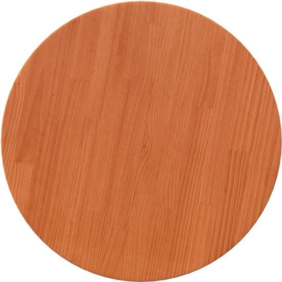 vidaXL Tafelblad rond Ø50x2,5 cm massief grenenhout wasbruin