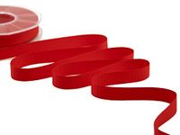 Furlanis - Decoratieve gros grain, Caneté-band, Italiaanse stof - rood, 15 mm x 20 m