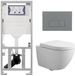 Geberit QeramiQ Dely Swirl Toiletset Compact - Inbouwreservoir Geberit UP320 - Suspendu - Sans bride - Cuvette à chasse profonde - PK - Double chasse - Inclus couvercle : Non - Soft-close - Abattant à déclenchement rapide - Céramique - Profondeur standard - 2 ans de garantie - 1 emballage - EAN: 8718903317669 - Fabricant: Geberit B.V. - Toilette sèche : Non - Hauteur : 36 cm - Langue manuel : Universel