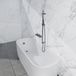 Fortifura Nebbio Ensemble de baignoire - mitigeur thermostatique - barre de glissière avec raccord mural intégré - tuyau de douche en métal - douchette à jet - combinaison de remplissage de baignoire - PVD - gunmetal brossé (anthracite)