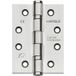Häfele Paumelle à visser pour portes intérieures non feuillurées jusqu'à 120 kg, en acier inoxydable mat, Modèle DHB 7222 - 114x102x3,5